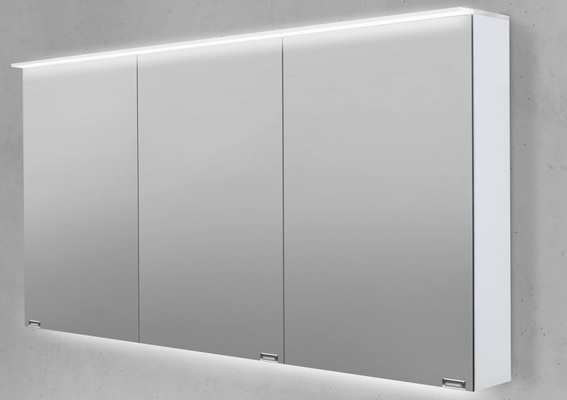 Spiegelschrank 150 cm LED Acryl Lichtplatte doppelt verspiegelt von MADELIVING.de