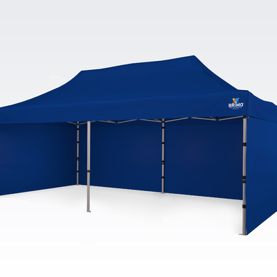 Gartenzelt 3x6m Premium Aluminium Blau von Brimo