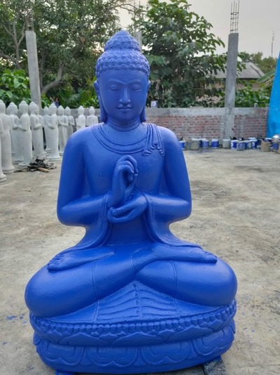 Skulptur Buddha Steinskulptur Budha Steinbuddha Statue Feng Shui Design Garten Dekoration Skulpturen von TARSHOPBALI