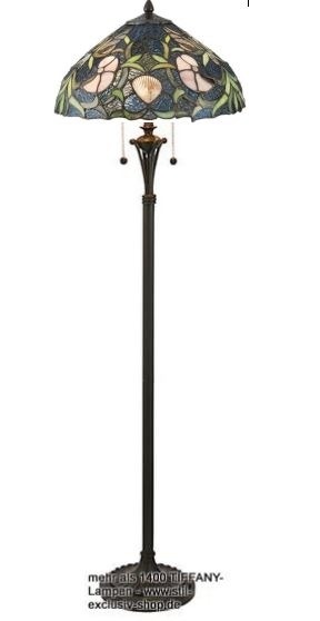 EXTRA-Modell!  40cm ø.  seltene TIFFANY-Steh-Lampe, unsere umfangreiche Serie COQUILLE. von STIL-EXCLUSIV