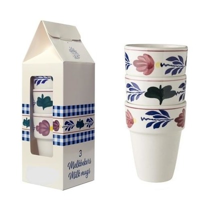 3er Set Keramik Kaffeebecher, Milchbecher 250 ml von Smuk