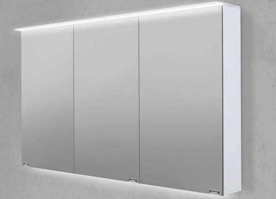 Spiegelschrank 120 cm LED Acryl Lichtplatte doppelseitig verspiegelt von MADELIVING.de