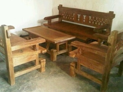 Set Gartenmöbel Outdoor Möbel Sitzgruppe Gartenbank Outdoorsitzgruppe Teak Holz Bank Tisch Sessel von TARSHOPBALI