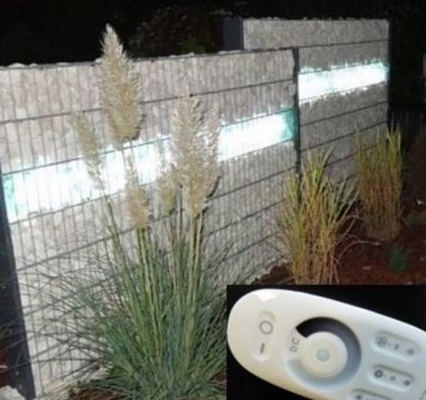 Led Licht für Gabionen dimmbar Zaun Licht LED 1m länge 360° kw Steinmauer von Lichtidee-de