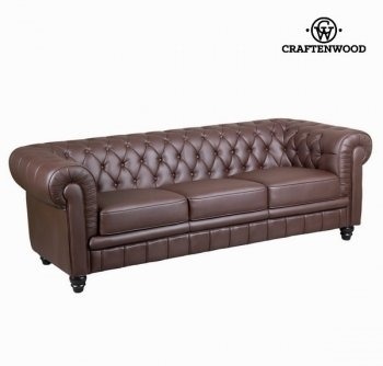 Brown three-seat sofa by Craften Wood von iausi