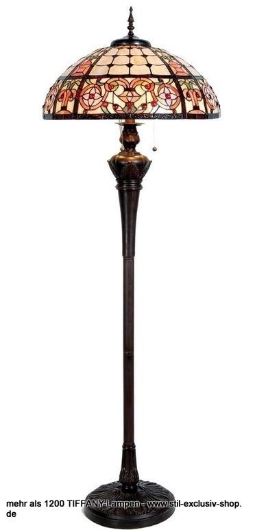 ø 56 cm. grosse TIFFANY-Steh-Lampe, unsere umfangreiche Serie VERSAILLES. von STIL-EXCLUSIV