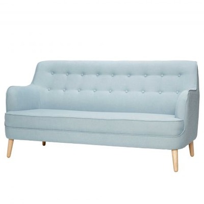 Hübsch Interior 2-Sitzer Sofa mit Birkenbeinen hellblau, 161cm von EIKORA