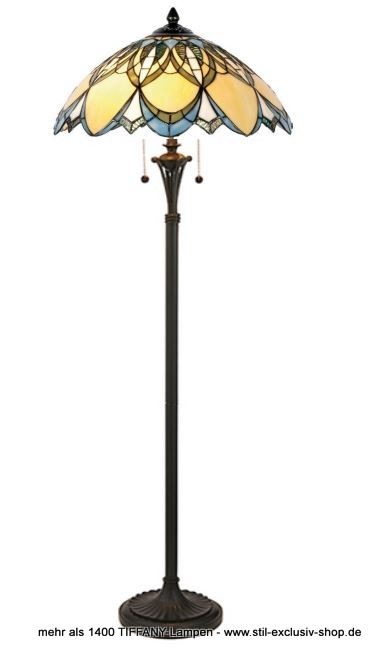 EXTRA-Modell!  40cm ø.  elegante TIFFANY-Steh-Lampe, unsere umfangreiche Serie MYERS. von STIL-EXCLUSIV