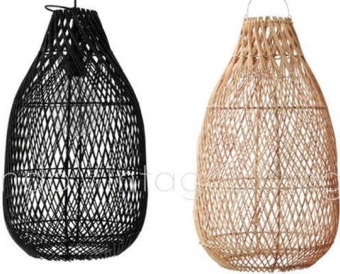 Natural Hanging Lamp, Rattan Lamp, Dining room lamp Living room lamp von Indo Vintage Living