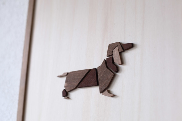 Origami-Holzbild von Herr Mittmann