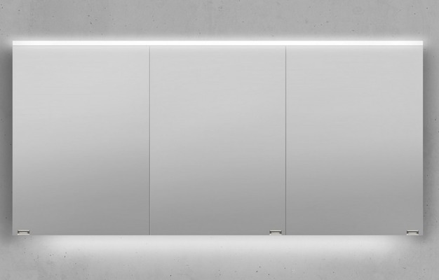 Alibert Spiegelschrank 3 türig 160 cm LED Beleuchtung von MADELIVING.de