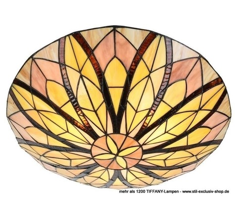 TIFFANY-Deckenlampe "OPEN BLOSSOM". Design= GJV-Glaskunst-Studio. von STIL-EXCLUSIV