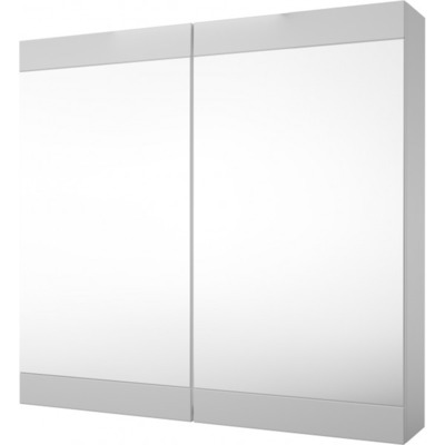 Albero Design Trento Retro Spiegelschrank, weiß glänzend - 75 x 70cm von EIKORA