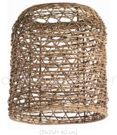 Natural Hanging Lamp, Rattan Lamp, Dining Room Lamp, Living room lamp von Indo Vintage Living