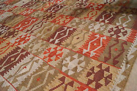 Kelim Teppich.Kilim.Handgewebt.Orient.Afghanistan. 250cm x 400cm. von Nomad Living