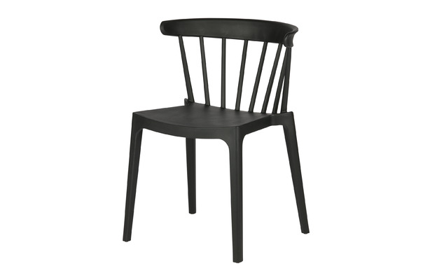 Woood Bliss Stuhl aus Kunststoff, schwarz von EIKORA