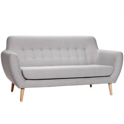 Hübsch Interior 2-Sitzer Sofa mit Holzbeinen grau, 160cm von EIKORA