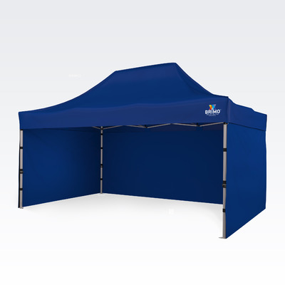 Verkaufsstand 3x4,5m Premium Aluminium Blau von Brimo