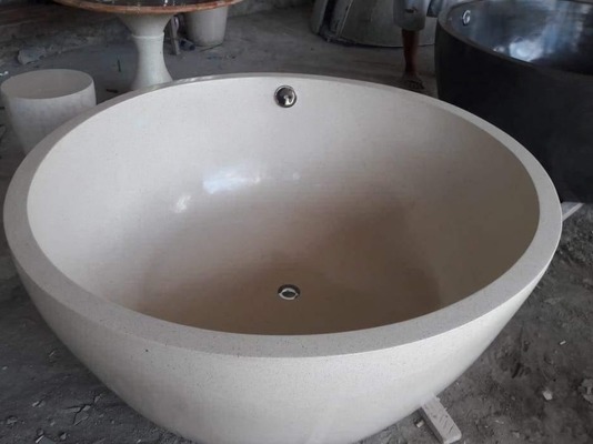 Badewanne Freistehend Wanne Spa Terrazzo Stein Pool Steinwanne Becken Badetopf Badewannen Gartenpool Aussenwanne Sanitär Oval Diese Wanne wird von Hand aus Terrazzo Stein mit Resin gefertigt Sonderzubehör; Überlaufschutz, Pop Up von https://www.tar-shop-bali.com