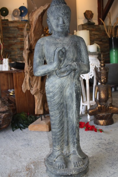 Skulptur Buddha Steinskulptur Budha Steinbuddha Statue Feng Shui Design Garten Dekoration Skulpturen Gartendekoration Steinstatue Buda Steinskulpturen Stein Fengshui Gartendeco Buddhismus Deco Buddhagarten Aus Lava Sand und Zement in Bali von Hand von https://www.tar-shop-bali.com