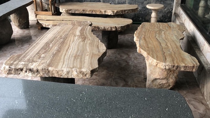 Tisch Marmor OnyxStein Esstisch Wohnzimmertisch Natur Steintisch Küchentisch Loungetisch Gartentisch von TARSHOPBALI