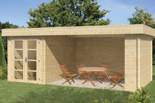 Gartenhaus Megamodern Holz 200+375x300cm Tuindeco von QS-Gartendeco