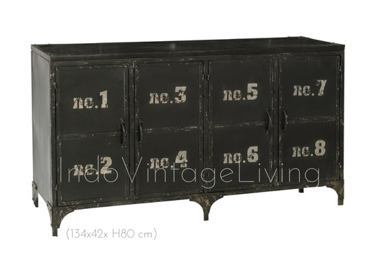 Iron Cabinet 4 Doors von Indo Vintage Living