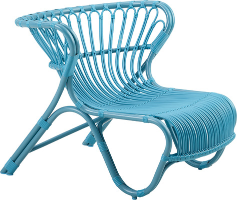 Sika Design Fox Sessel aus Alu-Rattan für In- und Outdoor, blau von EIKORA