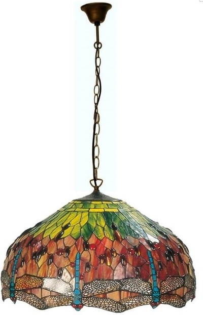 TIFFANY-Hänge-Lampe CHARLESTON von STIL-EXCLUSIV