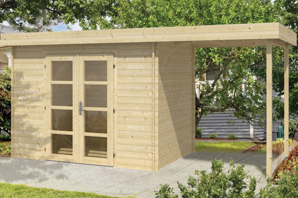 Gartenhaus Middelmodern Holz 300+200x200cm Tuindeco von QS-Gartendeco