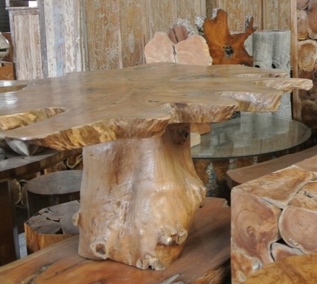 Lounge Tisch Wohnzimmertisch Couchtisch Gartentisch Holztisch Esstisch Loungetisch Beistelltisch Kaffeetisch Teakholztische Teaktisch Teakholz Teak Wurzel Holz von Hand aus Teak Wurzel Holz Lounge table Coffee table Coffee table Garden table Wooden table von TARSHOPBALI