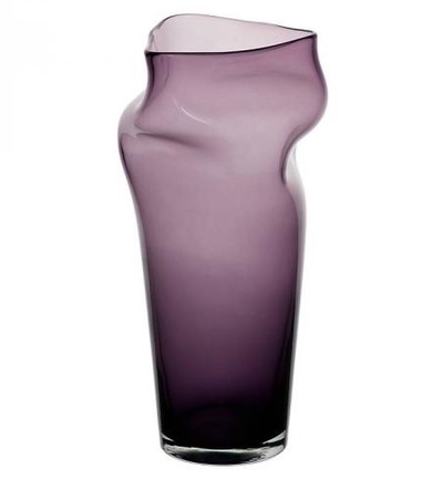 Vase Andromeda 32cm Violett, Glas von CRISTALICA