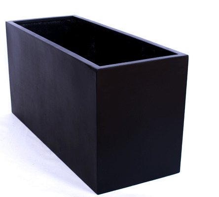 Pflanzkübel Fiberglas als Raumteiler 150x62x70cm elegant schwarz-matt von Eleganteinrichten