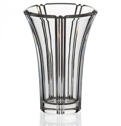 Vase Nadine 21 cm, Transparent, aus Bleikristall von CRISTALICA