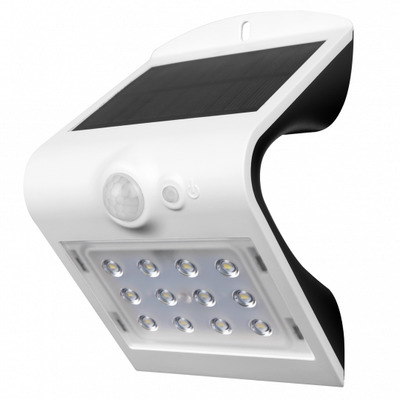 LED Solarleuchte Wandleuchte weiß, 1,5 Watt warmweiß von High-Light Shop