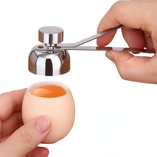 Eierköpfer Schalenöffner Eieröffner Edelstahl Eierdeckelschneider für rohes / weiches hartgekochtes Ei von 通用