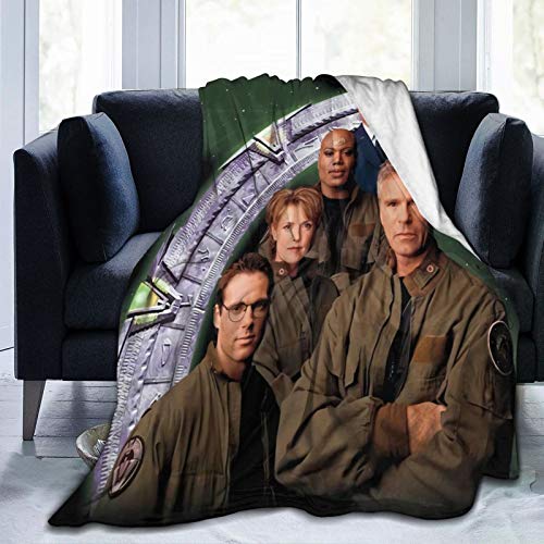 通用 Stargate SG1 Überwurfdecke, geeignet für ultraweiche gewichtete Bettwäsche, Fleecedecke für Sofa, Bett, Büro, 152,4 x 127 cm, Reisegröße, für Erwachsene von 通用