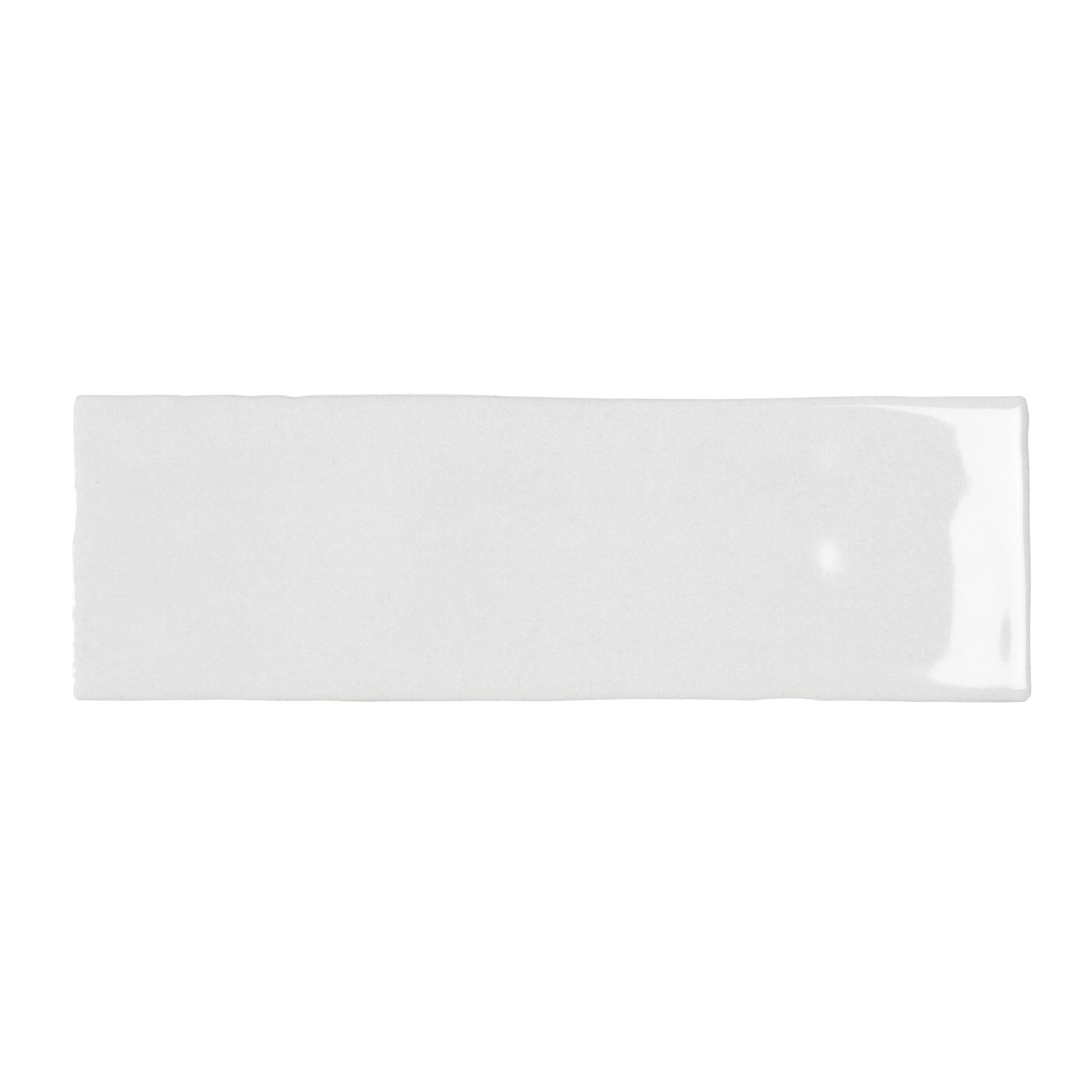 Wandfliese Nolita Steingut Weiß Glasiert Glänzend 6,5 cm x 20 cm von -