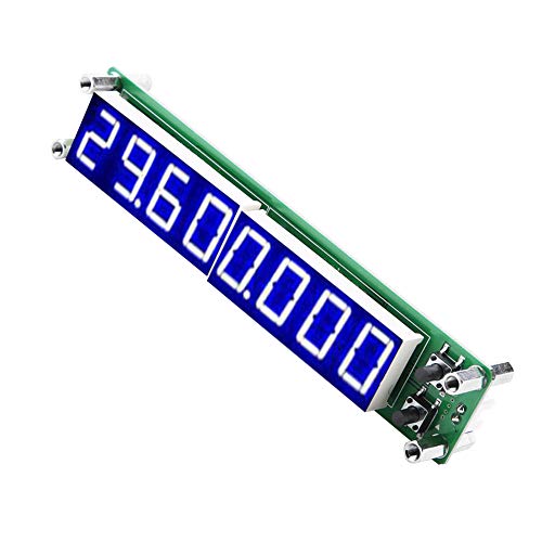 HF-Signalfrequenzzähler, Frequenzmesser 0,1-1000 MHz 2,4 GHz Frequenzmesser Single-Ended-Eingang PLJ-8LED-H zur Anzeige von Frequenzwerten(Hinterleuchtete Schrift blau) von 01 02 015