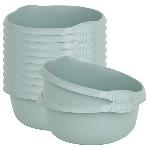 12x Schüssel Set rund grün - 4,5 Liter - 28 cm - Waschschüssel Spülschüssel Wasserschüssel - Lebensmittelecht - Kunststoff Spüle von #11