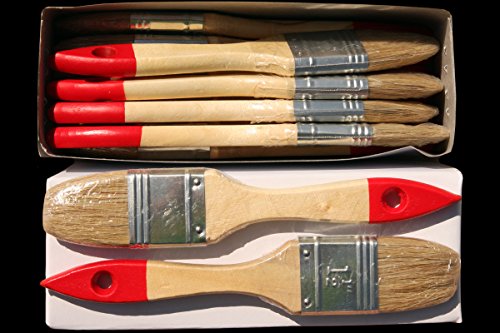 48 x Flachpinsel 35 mm Chinaborste hell Maler Lack Lasur Abwasch Allzweck Einweg Industrie Pinsel Lasurpinsel Lackpinsel von 1A Malerwerkzeuge