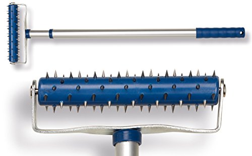 Tapetenigel - Stachelwalze 15cm mit Teleskopstiel Aluminium zum Perforieren von Wandbelägen und sorgt für besseres und schnelleres Einweichen von 1A Malerwerkzeuge