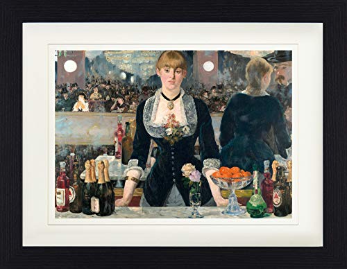 1art1 Edouard Manet Poster Eine Bar In Den Folies-Bergère, 1881-1882 Gerahmtes Bild Mit Edlem Passepartout | Wand-Bilder | Im Bilderrahmen 40x30 cm von 1art1