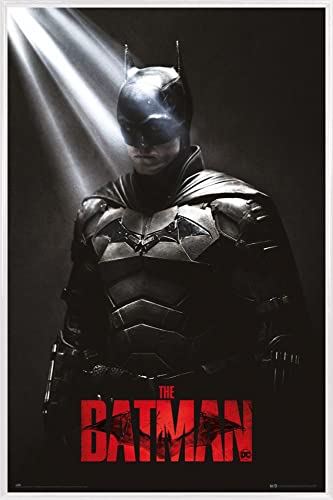 1art1 Batman Poster Plakat | Bild und Kunststoff-Rahmen - Dc The Batman I Am The Shadows (91 x 61cm) von 1art1