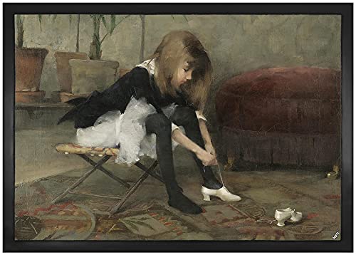 1art1 Helene Schjerfbeck Die Tanzschuhe, 1882 Fußmatte Dekomatte Innenbereich | Design Türmatte 70x50 cm von 1art1