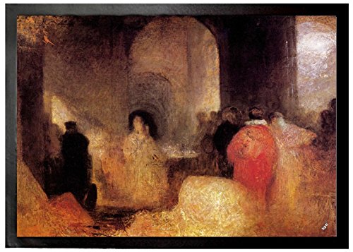 1art1 Joseph William Turner Abendessen Mit Menschen In Kostümen, 1830–1835 Fußmatte Dekomatte Innenbereich | Design Türmatte 70x50 cm von 1art1