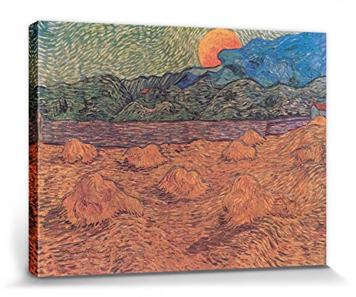 1art1 Vincent Van Gogh Poster Abendlandschaft Bei Mondaufgang, 1889, Detail Bilder Leinwand-Bild Auf Keilrahmen | XXL-Wandbild Poster Kunstdruck Als Leinwandbild 40x30 cm von 1art1