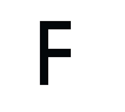 1peak Buchstaben Aufkleber, wetterfest, einzelner Buchstabe F, schwarz, 2cm (20mm) großgeschrieben von 1peak