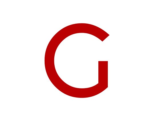 Buchstaben Aufkleber, wetterfest, einzelner Buchstabe G, rot, 10 cm (100mm) großgeschrieben von 1peak