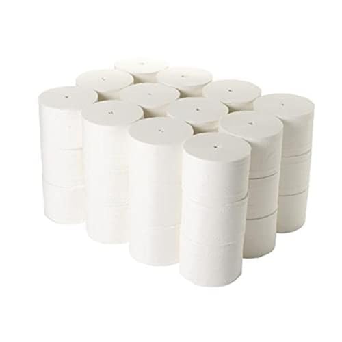 2WORK 2W00697 Toilettenpapierrollen, ohne Kern, 95 mm x 96 m, 800 Blatt, Weiß, Packung mit 36 Stück von 2WORK
